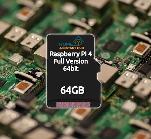 Raspberry PI OS für Raspberry PI 4 auf 64 GB microSDXC UHS-I Speicherkarte - Alle Versionen (64bit Full) von HOME ASSISTANT HUB