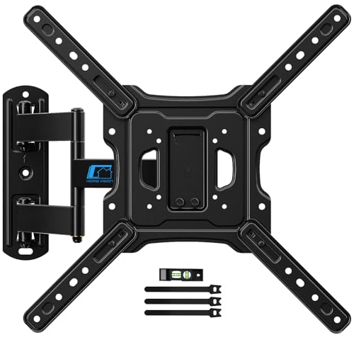 HOME VISION TV Wandhalterung, Schwenkbare Neigbare TV Halterung für 26-55 Zoll Bildschirme bis zu 40kg，Extra Langer Arm Flach Fernseher/Curved Monitor Halterung Wand,Max VESA 400x400mm von HOME VISION