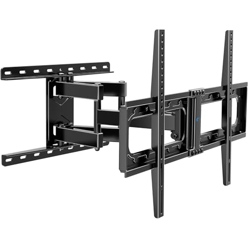 HOME VISION TV Wandhalterung Schwenkbar für 32-75 Zoll, Max VESA 600x400mm bis zu 60KG, Universal Flach Fernseher Halterung Wand, 38,6cm Ausziehbar, 15 Grad Neigbar, Langer Arm Fernsehhalterung HV6601 von HOME VISION