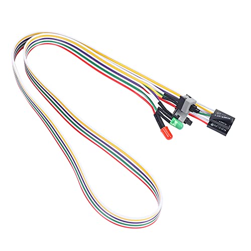 HOMEDEK PC Gehaeuse Rot Gruen LED-Lampe ATX Stromversorgung neu HDD-Schalter Leitungsdraht 20"" von HOMEDEK