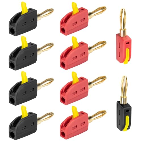 4mm Bananenstecker,10 Stück Bananenstecker Lautsprecher,32A Banana Plug,Bananenstecker Konverter Für Kabel Boxen Endstufen Receiver Stereoanlagen von HOMEJOY