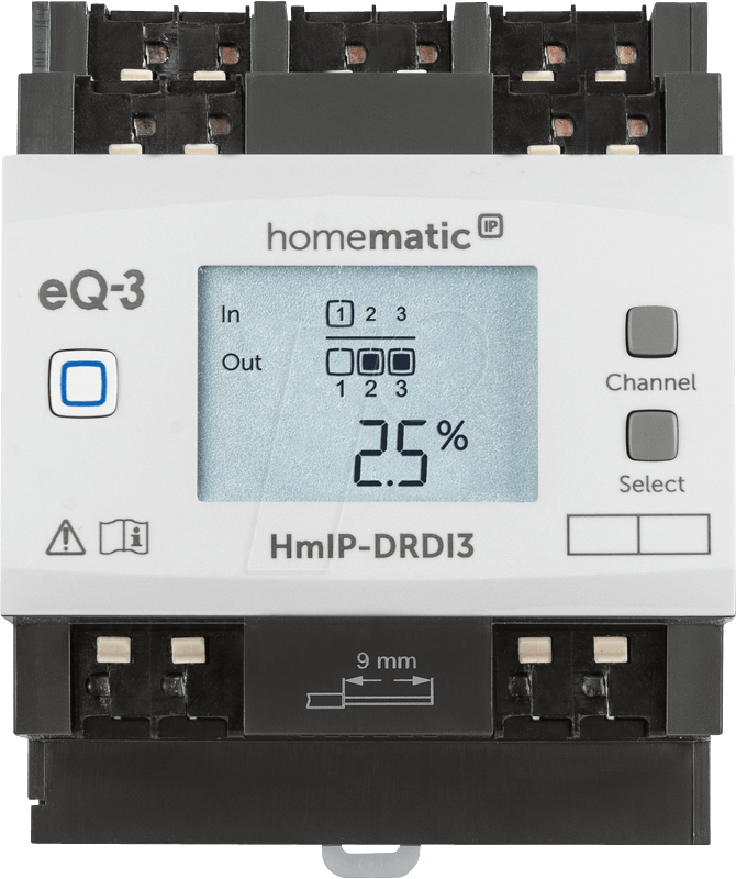 HMIP DRDI3 - Dimmaktor für Hutschienenmontage - 3-fach von HOMEMATIC IP