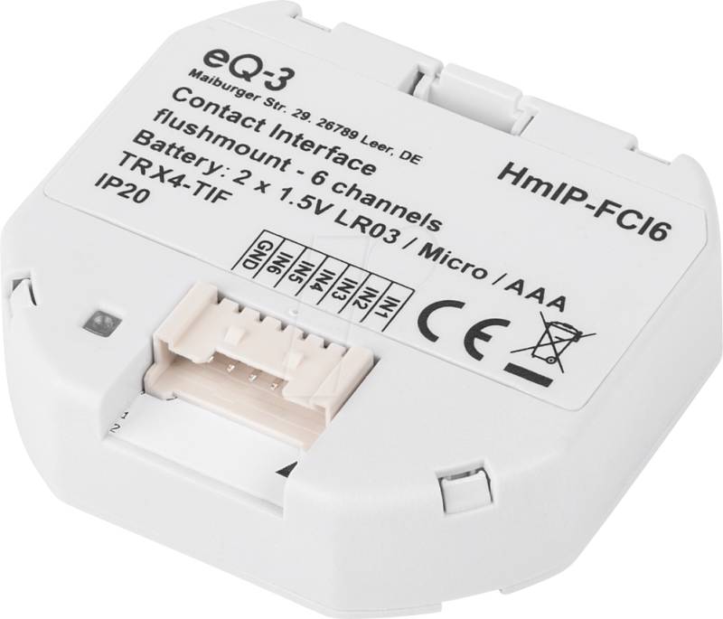 HMIP FCI6 - Kontakt-Schnittstelle Unterputz - 6-fach von HOMEMATIC IP