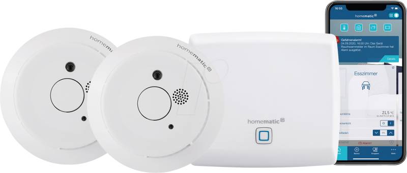 HMIP HAP-SWSD2 - Starter Set, Rauchwarnmelder Mini von HOMEMATIC IP