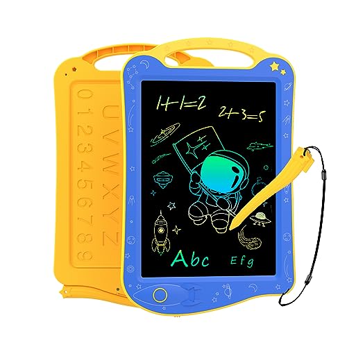 HOMESTEC Schreibtafel 8,5 Zoll, Buntes Display, LCD Elektronische Maltafel für Kinder zum Notieren/Zeichnen, Optimaler Papierersatz, Kinderspielzeug ab 3 Jahre Gelb von HOMESTEC