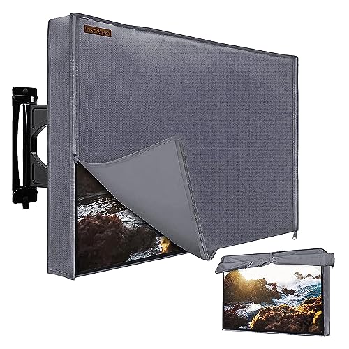 HOMEYA 600D TV-Abdeckung für den Außenbereich, 132-139 cm (52-55 Zoll), strapazierfähig, wetterfest, mit Frontklappe, wasserdichter Reißverschluss und Bodenabdeckung, für HOMEYA 600D TV-Abdeckung für den Außenbereich, 132-139 cm (52-55 Zoll), strapazierfähig, wetterfest, mit Frontklappe, wasserdichter Reißverschluss und Bodenabdeckung, für von HOMEYA