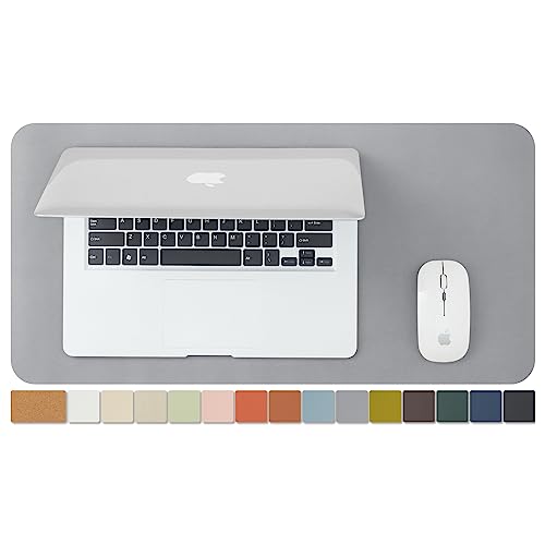 Kompakte Kork Schreibtischunterlage - Kleine doppelseitige Schreibtischauflage für Büro und Zuhause - Als große Mausunterlage und kleine Schreibtischmatten auf Schreibtischen（Grau、60cmx30cm） von HOMIEAZICOZI