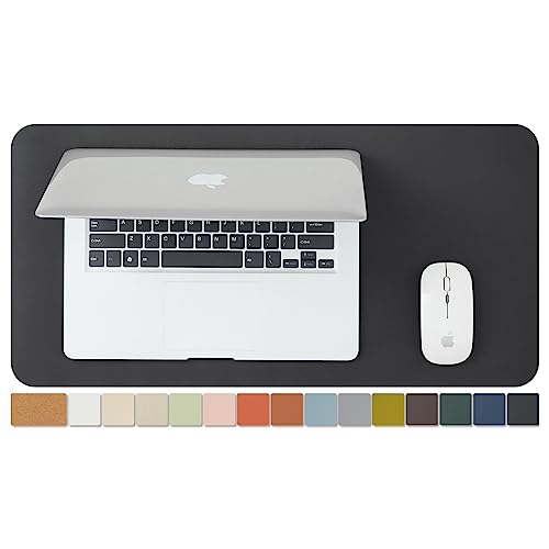 Kompakte Kork Schreibtischunterlage - Kleine doppelseitige Schreibtischauflage für Büro und Zuhause - Als große Mausunterlage und kleine Schreibtischmatten auf Schreibtischen（Schwarz、60cmx30cm） von HOMIEAZICOZI