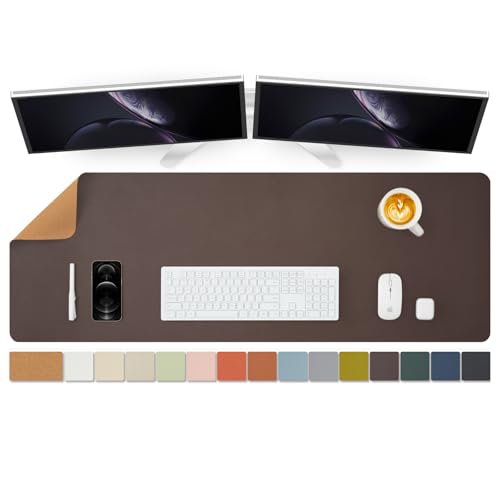 Kork Schreibtischunterlage - Doppelseitige Schreibtischauflage für Büro und Zuhause - Als große Mausunterlage und Schreibtischmatten auf Schreibtischen（Kaffee、120cmx43cm） von HOMIEAZICOZI
