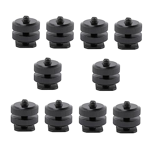 HOMOBABE 10Stücke Aluminiumlegierung Blitzschuhadapter Stativschraube für DSLR Camcorder Stabil Langlebig Rostfrei für Einfaches Zubehör Setup HOMOBABE 10Stücke Aluminiumlegierung Blitzschuhadapter Stativschraube für DSLR Camcorder Stabil Langlebig Rostfrei für Einfaches Zubehör Setup von HOMOBABE