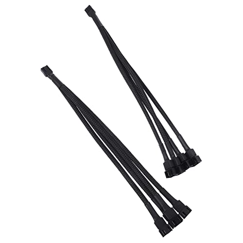 HOMOBABE 2Stücke Pwm Lüfter Splitter Kabel Lüfter Netzkabel mit Pin Leistungsstarkes Lüfterverlängerungskabel für Kühlung von HOMOBABE