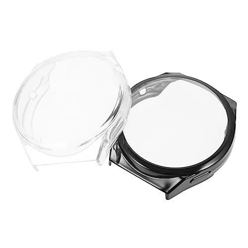 HOMOBABE 2Stücke TPU Uhrenhülle für Watch pro Kratzfeste Transparente Schwarze Schutzabdeckung Abnehmbar Schutz für Empfindliche von HOMOBABE