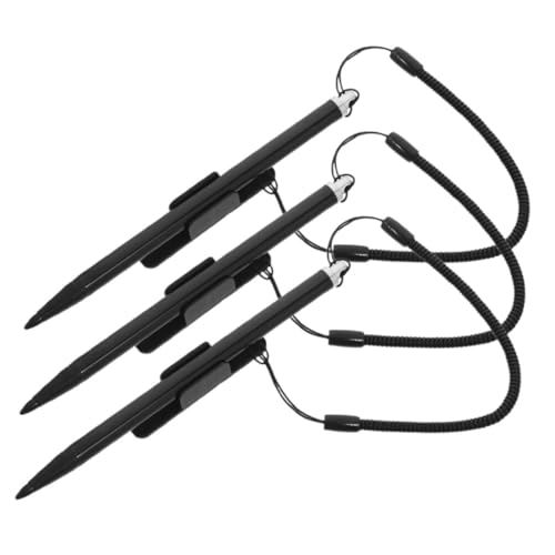HOMOBABE 3 Stück Tragbarer Eingabestift Mit Federseil, Touchscreen-Eingabestift, Resistiver Touch-Pen Mit Stifthalter Zum Zeichnen, Skizzieren Und Notieren von HOMOBABE