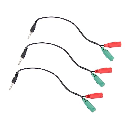 HOMOBABE 3Stücke Audio Splitter Adapter für Laptop Handy Kopfhörersplitter für Gleichzeitigen von Kopfhörern Lautsprechern Kompatibel mit Meisten Geräten von HOMOBABE