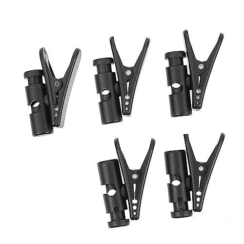 HOMOBABE 5Stücke Mikrofonclips für Kopfhörer Kabelhalterung für Headsets Schwarz aus Langlebigem PC Vertikale Horizontale Oberflächen von HOMOBABE