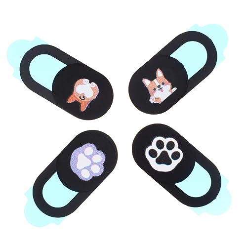 HOMOCONO 4er Set Kameraabdeckungen Für Laptop Tablet Und Computer Anti Peeping Schutzkappen Hundepfoten Design Datenschutz Für Webcam Und Kamera von HOMOCONO