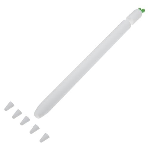 1 Satz Gehäuse Eingabestift Stiftschutz Stylus-hülle Silikonhülle Kompatibel Mit Pencil 2 Elektrisches Federmäppchen Stylus-stifthülle Stifthalter Bleistift Weiß Kieselgel von HOMSFOU