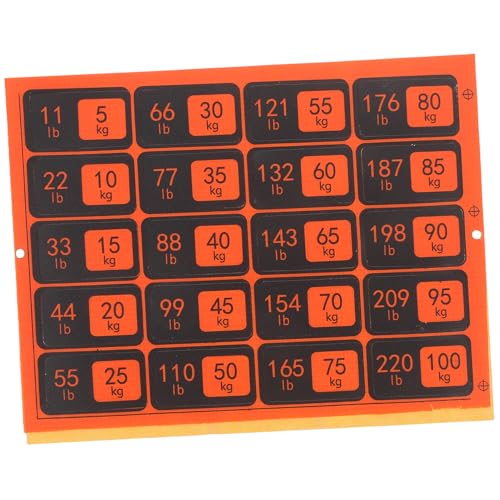 HOMSFOU 1 Blatt Fitnessgeräteetiketten Fitnessstudio Name stapelbar Stichworte hängend klein Gewichtsetiketten Etiketten zum Gewicht der Ausrüstung PVC selbstklebend Orange HOMSFOU 1 Blatt Fitnessgeräteetiketten Fitnessstudio Name stapelbar Stichworte hängend klein Gewichtsetiketten Etiketten zum Gewicht der Ausrüstung PVC selbstklebend Orange von HOMSFOU