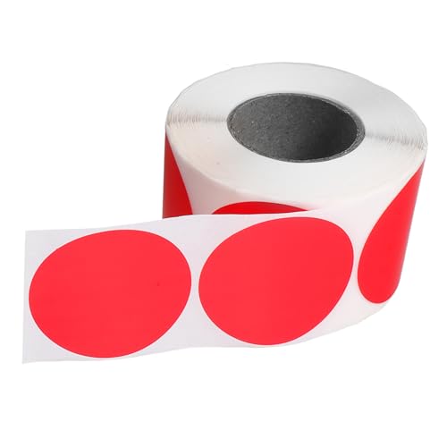 HOMSFOU 1 Rolle runde Aufkleber rundes Etikett Aufkleber Beschriftungen groß runder Thermoaufkleber leere Etiketten Namensetiketten Aufkleber selbstklebendes Papier Yellow von HOMSFOU