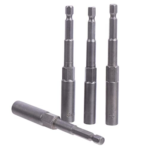 HOMSFOU 1 Satz Bit-buchse Verlängerung Metrisch Ärmel Magnet Werkzeug Akku-schraubendreher-bit-adapter Für Akkuschrauber Silver Chrom-vanadium-legierter Stahl 4 Stück HOMSFOU 1 Satz Bit-buchse Verlängerung Metrisch Ärmel Magnet Werkzeug Akku-schraubendreher-bit-adapter Für Akkuschrauber Silver Chrom-vanadium-legierter Stahl 4 Stück von HOMSFOU