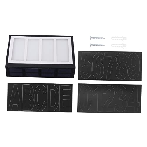 HOMSFOU 1 Satz Solar-Hausnummer solarpanel solarplatten Solar powered house numbers solarmodule Solarbeleuchtetes Adressschild Solar Hausnummernlampe Solar-Adressschild Plastik Black von HOMSFOU