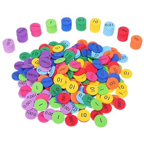 HOMSFOU 1 Satz Stellenwert Fehlfarben Cd Mathe Spiele Mathematikspiel Mathespiele Mathematische Lernspielzeuge Platzwertscheiben Mathe-manipulations-chips Kinderspielzeug Eva 300 Stück HOMSFOU 1 Satz Stellenwert Fehlfarben Cd Mathe Spiele Mathematikspiel Mathespiele Mathematische Lernspielzeuge Platzwertscheiben Mathe-manipulations-chips Kinderspielzeug Eva 300 Stück von HOMSFOU
