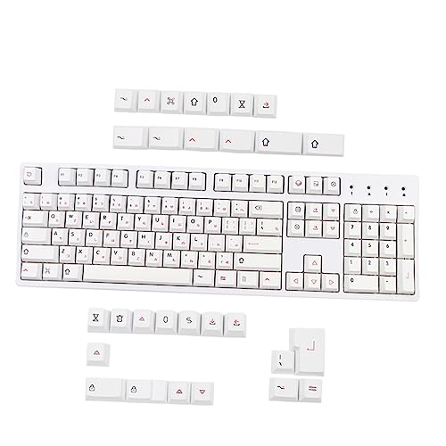 HOMSFOU 1 Satz Tastenkappe mechanische Tastatur Tastatur-Dekor Tastaturmechanik Mechanikerzubehör Tastaturen Laptop-Zubehör Tastaturkappen Rechner schmücken pbt Klaviatur Weiß von HOMSFOU