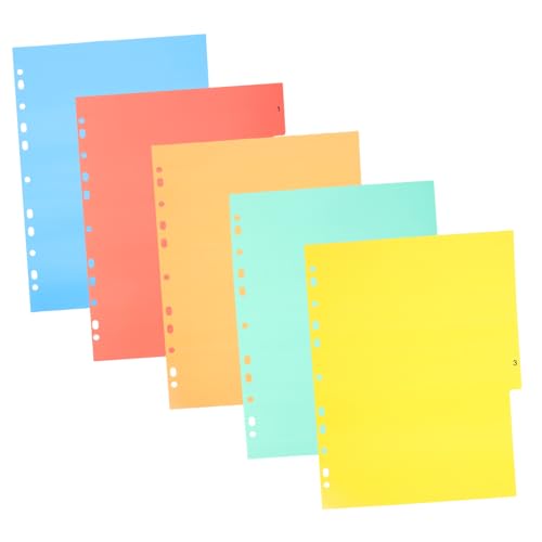 HOMSFOU 1 Set Notizbuch Teiler Große Ordner Teiler Mit Taschen Comic Bretter Farbige Ordner Teiler Ordner Teiler Mit Registerkarten Große Trennregister Planer Ordner Papier Teiler von HOMSFOU