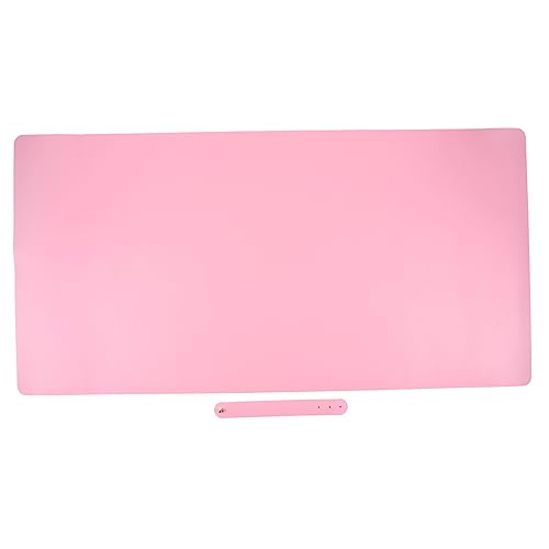 HOMSFOU 1 Stück Rutschfestes Mauspad Laptop-Gaming-Mauspad Laptop - -Pad Schreibmatte Schreibunterlage Haushaltsmaus -Pad Tisch Mauspad -Tastatur-Pad vorne pu Rosa von HOMSFOU
