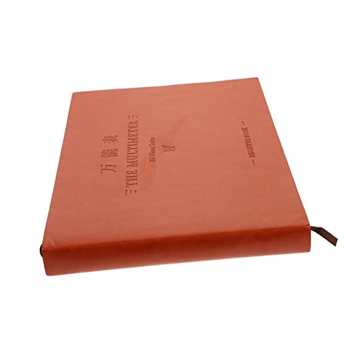 HOMSFOU 1 Stück Taschenbuch kunstleder auftragsbuch Buchhaltungsbuch schreibheft vielseitiges Formularhandbuch liniertes Notizbuch übersichtliches Rechnungsbuch Formularbuch Papier Brown von HOMSFOU