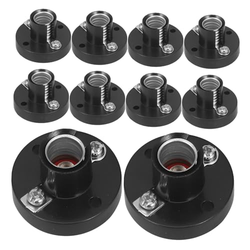 HOMSFOU 10 Stück Lampenfassung Lampenfassung e10 mini birnenfassung Miniatur winzig Glühbirnensockel Lampenteile zur Herstellung von Lampen Deckenleuchte Plastik Black von HOMSFOU