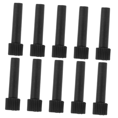 HOMSFOU 10 Stück Lampenkopf Drehgriff Lampendrehknopf Lichtschalterknopf Ersatz Lampenknöpfe Lampenfassung Ersatz Stehlampe Ersatzteile Lampenteile Kunststoff Schwarz von HOMSFOU