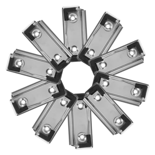 HOMSFOU 10 Stück Metallplattenclip Pflegeklemmbrett Klemmbretter Büroklammern Klemmen Klemmbrett, Robust Clip-board-clips Klappbares Klemmbrett Papier Dokumentieren Speicherklemme Silber HOMSFOU 10 Stück Metallplattenclip Pflegeklemmbrett Klemmbretter Büroklammern Klemmen Klemmbrett, Robust Clip-board-clips Klappbares Klemmbrett Papier Dokumentieren Speicherklemme Silber von HOMSFOU