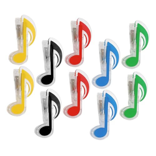HOMSFOU 10 Stück Notenklammer Stil Halter Musik Büroklammern Musiknoten Büroklammern Schlüssel Aluminium Verschiedene Klammern Wäscheklammern Papier Buchklammern von HOMSFOU