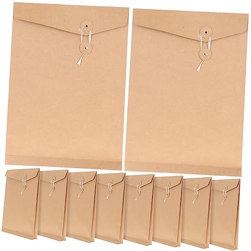 HOMSFOU 10 Stück Schnur Tüte aus Kraftpapier Papieraufbewahrungsumschlag Umschläge Umschlagspeicher Umschlagordner Datei-Organizer-Umschlag Aktenumschlag Light Brown HOMSFOU 10 Stück Schnur Tüte aus Kraftpapier Papieraufbewahrungsumschlag Umschläge Umschlagspeicher Umschlagordner Datei-Organizer-Umschlag Aktenumschlag Light Brown von HOMSFOU