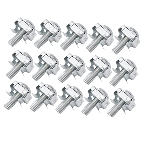 HOMSFOU 100 STK Sicherheitsschrauben Netzwerk-Rack-Schrauben Schraubensatz Platte fensterbeschläge ersatzteile Server Rack Server-Rack-Schrauben Rack-Montageschraube Stahl Silver von HOMSFOU