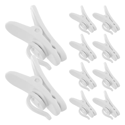 HOMSFOU 100 Stück Clip für Kopfhörerkabel Headset-Clips Kopfhörerkabel-Clip Ohrhörer -Kragenclip Clip zum Befestigen von Kopfhörerdraht Clips für Mikrofonkabel Plastik Weiß von HOMSFOU