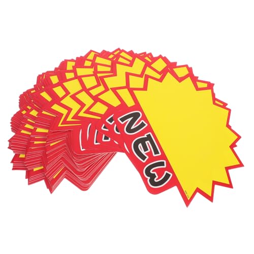 HOMSFOU 100 Stück schild Flohmarktschilder Verkaufspreisschild kleine Einzelhandelsschilder Preisaufkleber für den Hofverkauf Zeichenschild 230g weißer Karton Yellow HOMSFOU 100 Stück schild Flohmarktschilder Verkaufspreisschild kleine Einzelhandelsschilder Preisaufkleber für den Hofverkauf Zeichenschild 230g weißer Karton Yellow von HOMSFOU