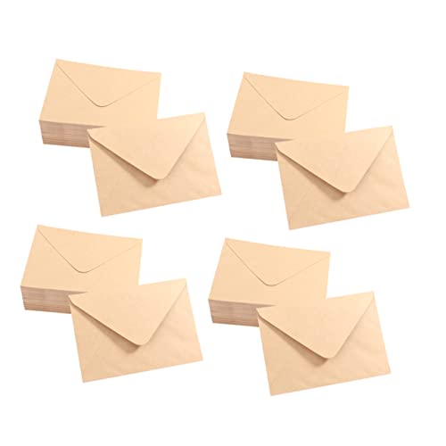 HOMSFOU 100Stücke Mini Umschläge Einfarbige Briefumschläge für Geschenkkarten Hochzeitsplatzhalter Fotobriefumschläge Doppelte Papiergrußkarten Naturpapier HOMSFOU 100Stücke Mini Umschläge Einfarbige Briefumschläge für Geschenkkarten Hochzeitsplatzhalter Fotobriefumschläge Doppelte Papiergrußkarten Naturpapier von HOMSFOU