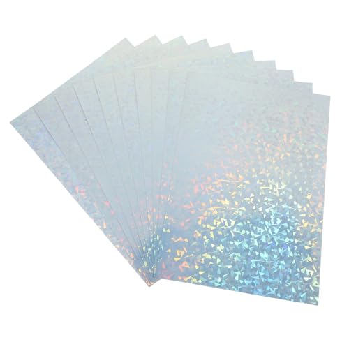 HOMSFOU 10Blätter Selbstklebendes Glitzerpapier Glänzende Bedruckbare Aufkleber Für Tintenstrahldrucker Wasserdichtes DIY Etikettenpapier Für Kreative Projekte von HOMSFOU