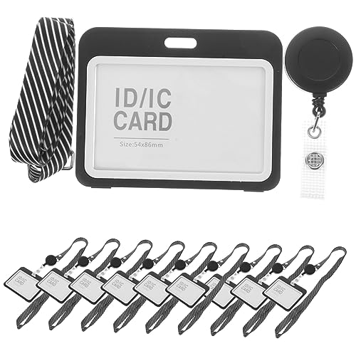 HOMSFOU 10Sätze Reusable Name Badge Holders With Lanyards Id Card Sleeves For Nurses Office Staff Teachers And Students Name Tag Holder von HOMSFOU