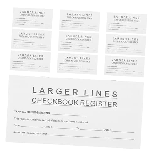 HOMSFOU 10pcs Personal Checkbook Register Blankes Transaktionsbuch Für Einfache Überprüfung Der Verfolgung Tragbares Finanznotiokbuch Ideal Für Brieftaschen Und Ordner A. von HOMSFOU