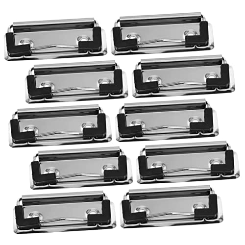 HOMSFOU 18 Stück Metallclip Büro Falten Bindemittel Clips Heftklammern Groß Basic Bunt Schulbedarf Dateiordner Großer Ordner Papierklammern A4 Ordner Farbig Dokumentieren Silver Vernickelt von HOMSFOU