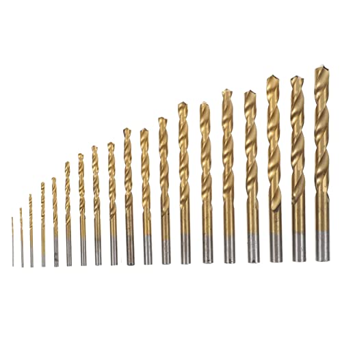 HOMSFOU 19 Stk. Bohrer-Set metall bohrer metallbohrer bohr set Bohrer Set Twist Schaft Drehungen Bohrer-Kit Schlagbohrer verdrehte Bohrer Hochgeschwindigkeitsstahl Black von HOMSFOU