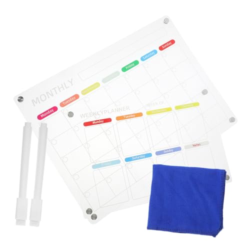 HOMSFOU 1Satz Magnetisches Kühlschrank Planerboard aus Abwischbar Teilig Monats und Wochenplaner mit Whiteboard Stift und Reinigungstuch für Notizen HOMSFOU 1Satz Magnetisches Kühlschrank Planerboard aus Abwischbar Teilig Monats und Wochenplaner mit Whiteboard Stift und Reinigungstuch für Notizen von HOMSFOU