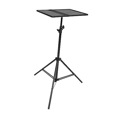 HOMSFOU 1Stück Aluminiumlegierung Projektorstativ Für Laptop Höhenverstellbares Dj Rack Kreatives Tablet Stativ Tragbares Aluminium Stativ Mit Ablage Schwarz von HOMSFOU