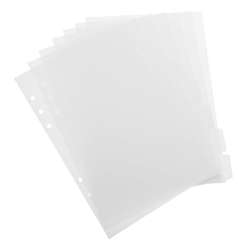 HOMSFOU 2 Handbuch -Trennungsseite Registerkarten Büro Veranstalter ästhetische Trennwände Notizblock-Tabs Trennblätter für Ordner Notebook-Tab-Teiler Seitenteiler Loseblatt-Marker pp Weiß von HOMSFOU