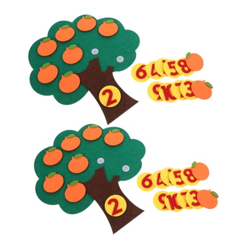 HOMSFOU 2 Sätze Filztuchbaumspielzeug Filzbrett für Zahlen -Lernspielzeug aus Filz zählen Spielzeugbaum Mathematik für den Kindergarten Filzstoff Orange HOMSFOU 2 Sätze Filztuchbaumspielzeug Filzbrett für Zahlen -Lernspielzeug aus Filz zählen Spielzeugbaum Mathematik für den Kindergarten Filzstoff Orange von HOMSFOU