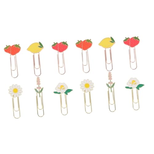 HOMSFOU 2 Sätze Fruchtpapierclip Lesezeichen Büro Dokumentieren Heftklammern Papierclips Dokumentclips Kleine Dokumentenklammern Entzückende Papierklammern Zinklegierung 6 Stück * 2 HOMSFOU 2 Sätze Fruchtpapierclip Lesezeichen Büro Dokumentieren Heftklammern Papierclips Dokumentclips Kleine Dokumentenklammern Entzückende Papierklammern Zinklegierung 6 Stück * 2 von HOMSFOU