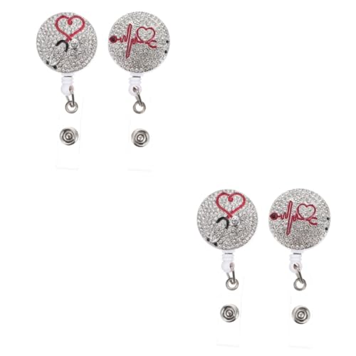 HOMSFOU 2 Sätze Kartenhalter Schlüsselanhänger Bequemer Abzeichenhalter Namensbadehalter Krankenhausabzeichenhalter Ausweishalter-clip Id -halter Abs Weiß 2 Stücke * 2 HOMSFOU 2 Sätze Kartenhalter Schlüsselanhänger Bequemer Abzeichenhalter Namensbadehalter Krankenhausabzeichenhalter Ausweishalter-clip Id -halter Abs Weiß 2 Stücke * 2 von HOMSFOU